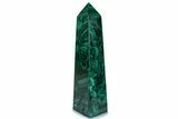 Tall Polished Malachite Obelisk - DR Congo #381163-1
